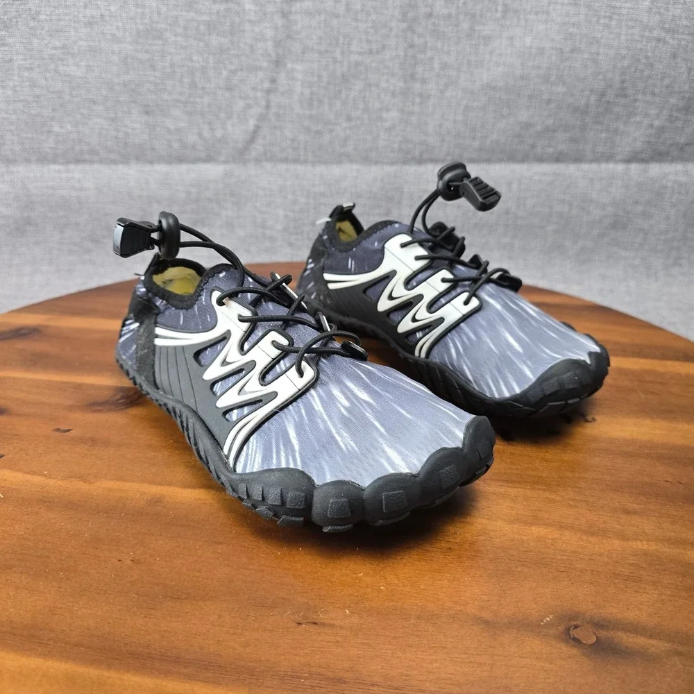 Kids Water Shoes Size 35 Gray & Black Beach Pool Swim Surf Quick Dry‎ Size 4